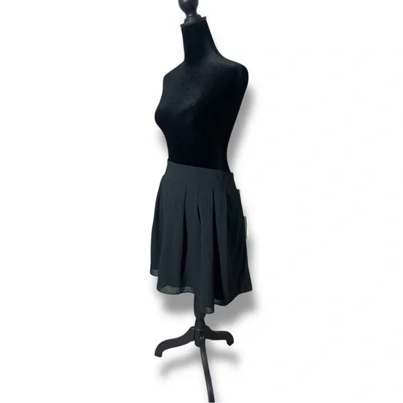 A New Day NWT XL Ebony Fully Lined High Wide Waistband Fit and Flare Mini Skirt - Picture 4 of 15